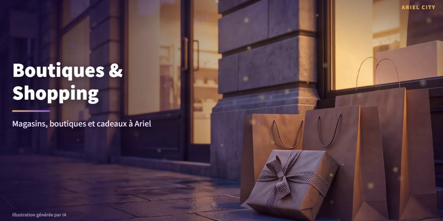 Boutiques & Shopping — Illustration générée par IA