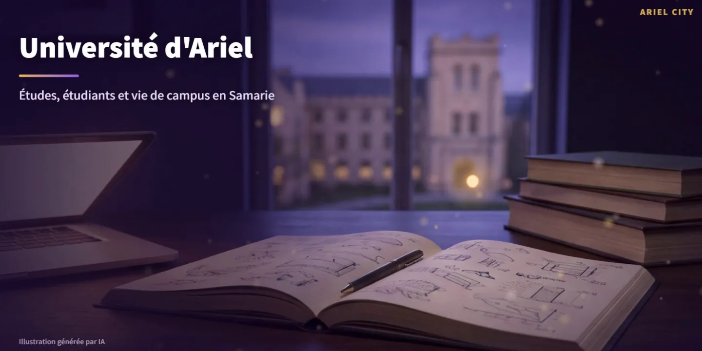 Université d'Ariel — Illustration générée par IA