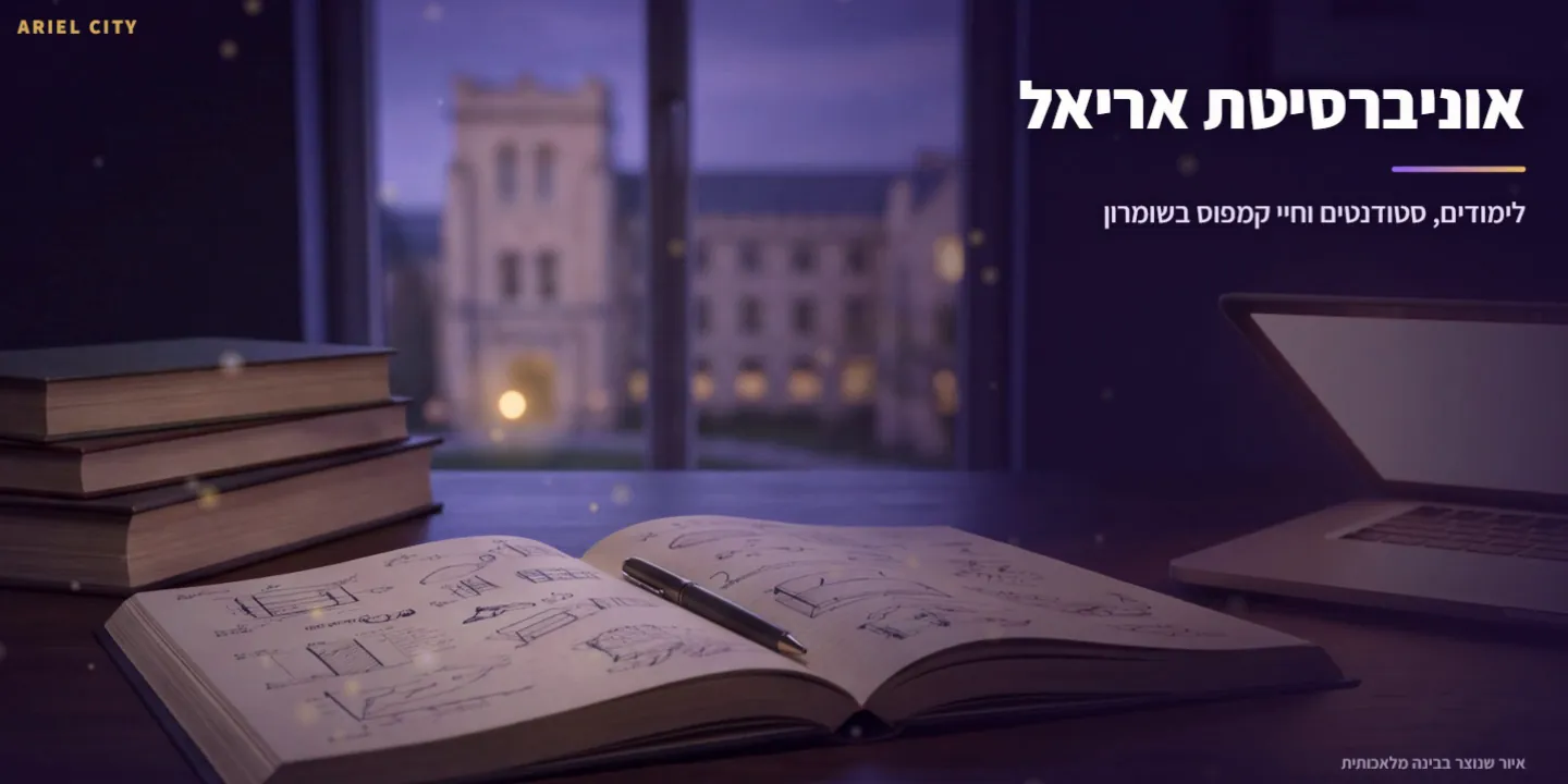 אוניברסיטת אריאל — איור שנוצר בבינה מלאכותית