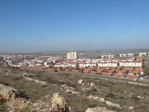 נוף פנורמי של אריאל מהגבעות הסובבות